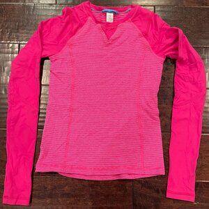 Ivivva by Lulumeon Girl's Long Sleeve Active Tee, Pink, Size 10
